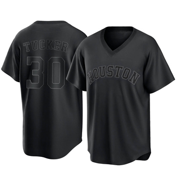 Youth Kyle Tucker Houston Astros Replica Black Golden Alternate Jersey