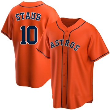 Men's Rusty Staub Houston Astros Replica White Home Cooperstown Collection  Team Jersey